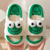 Men’s Frog Slippers – Funny Cartoon Animal Plush Indoor Shoes